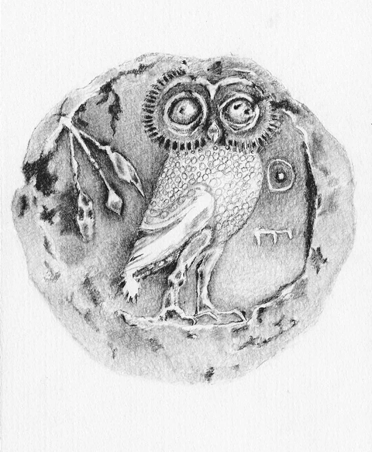 Coin with Owl, from Athens
