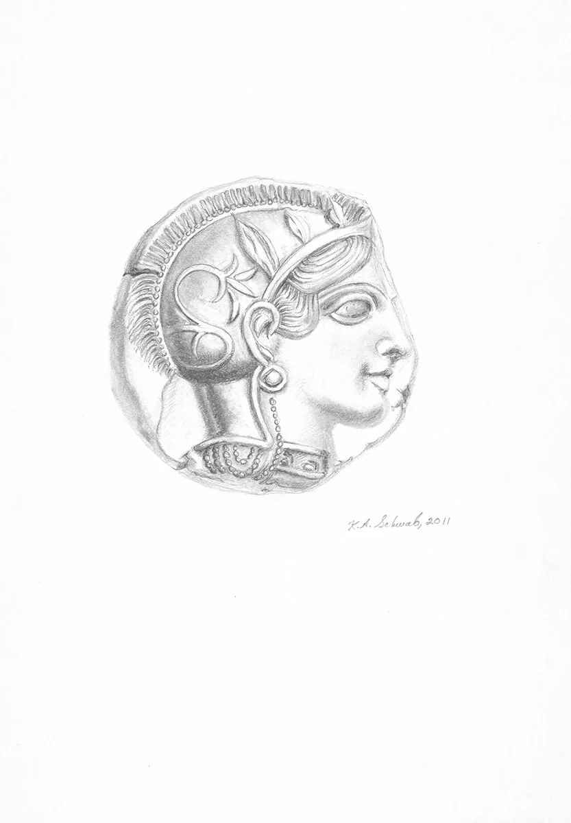 Coin with Athena, from Athens