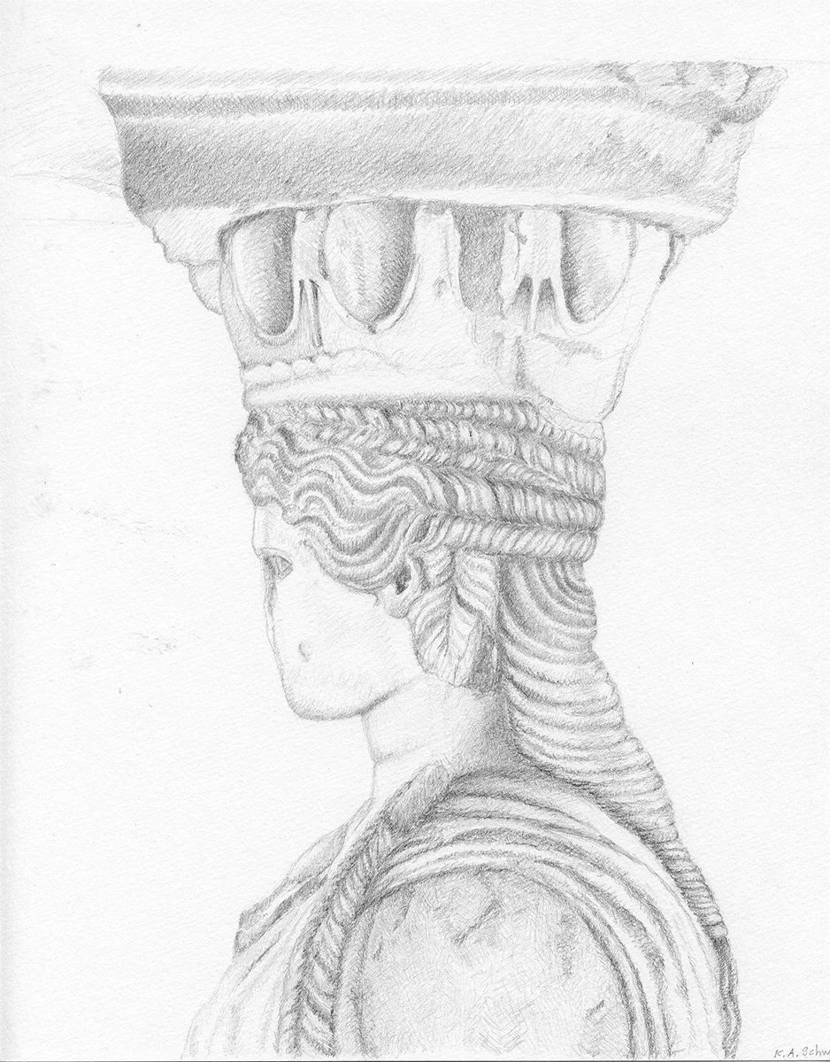 Caryatid Head in Profile