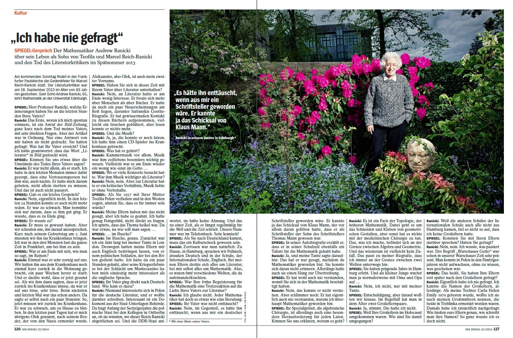 Andrew Ranicki for Der Spiegel magazine