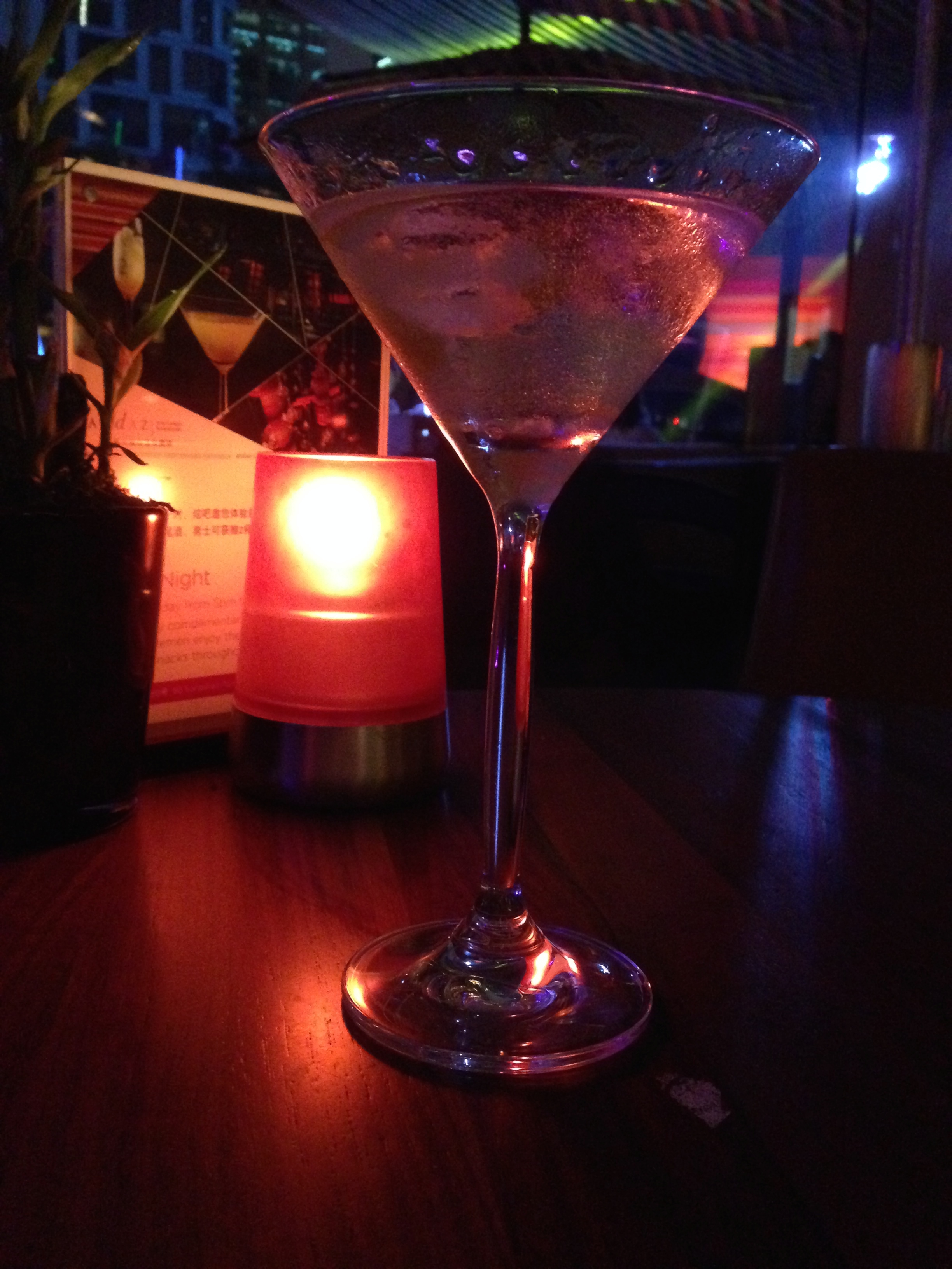 Cocktail of choice, dry gin martini with a twist. 
