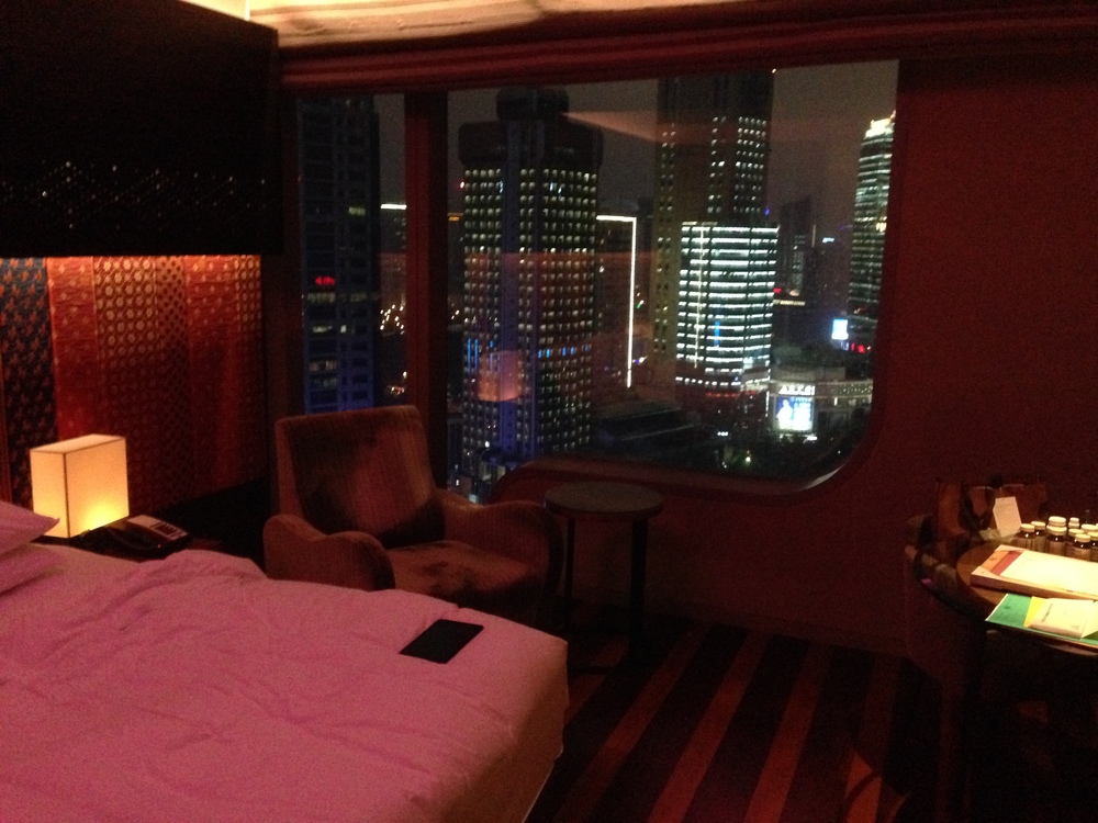 Got into Shanghai after a 14 hour flight and checked into the Andaz Hotel, Shanghai, in time for cocktail hour.