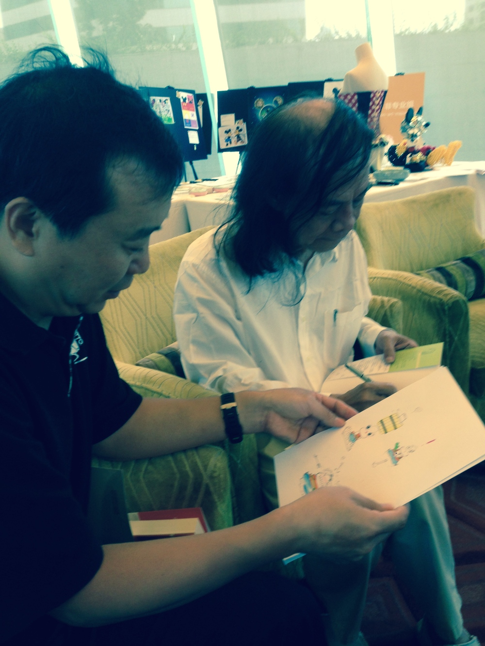 Two other highly esteemed judges, Sun, Li Jun and Tsai, Chin Chung. I didn't speak their language and they didn't speak mine, but we all spoke fluent Cartoon-ese.