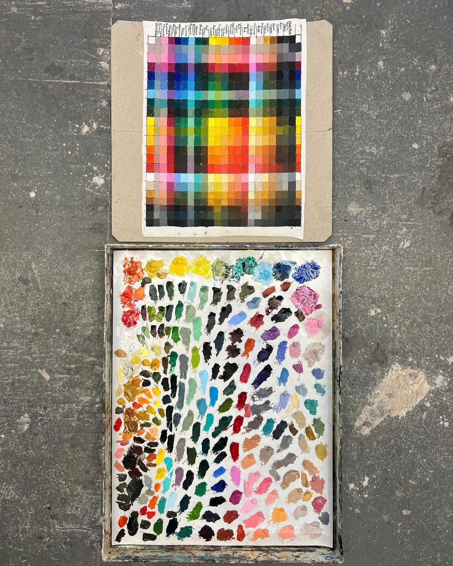 Preparation is key. 

#artist #art #artwork #color #palette #colorpalette #mixingcolors #oilpainting #oilpaint #oilpaints #paintingprep #coloranalysis #alchemy #alchemist #chicagoartist #womanartists #corneliaartsbuilding #studiopractice #artpractice