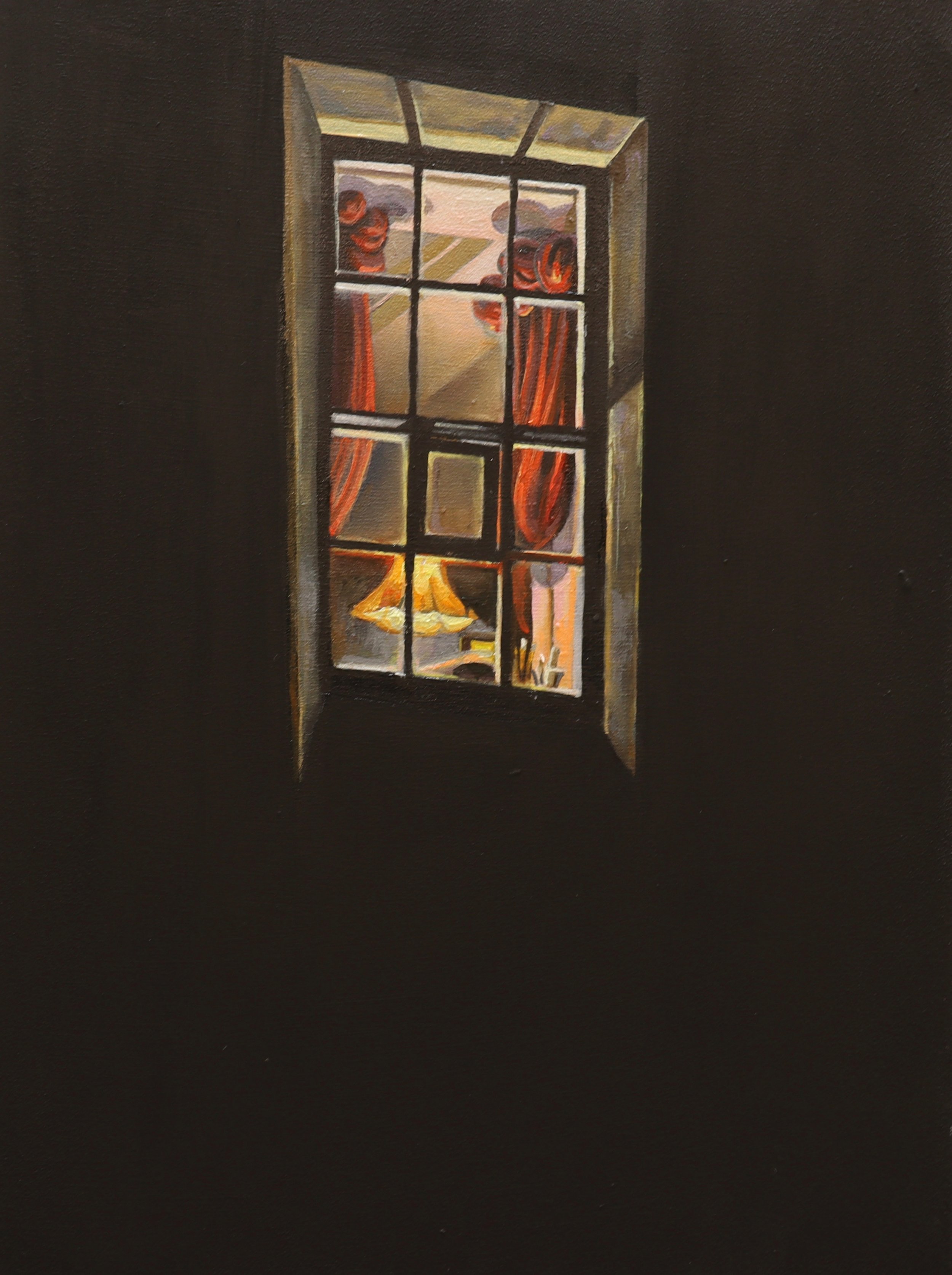  After Hopper's New York, 01.02.2023, 2023, oil on wood panel, 9 x 12 inches 