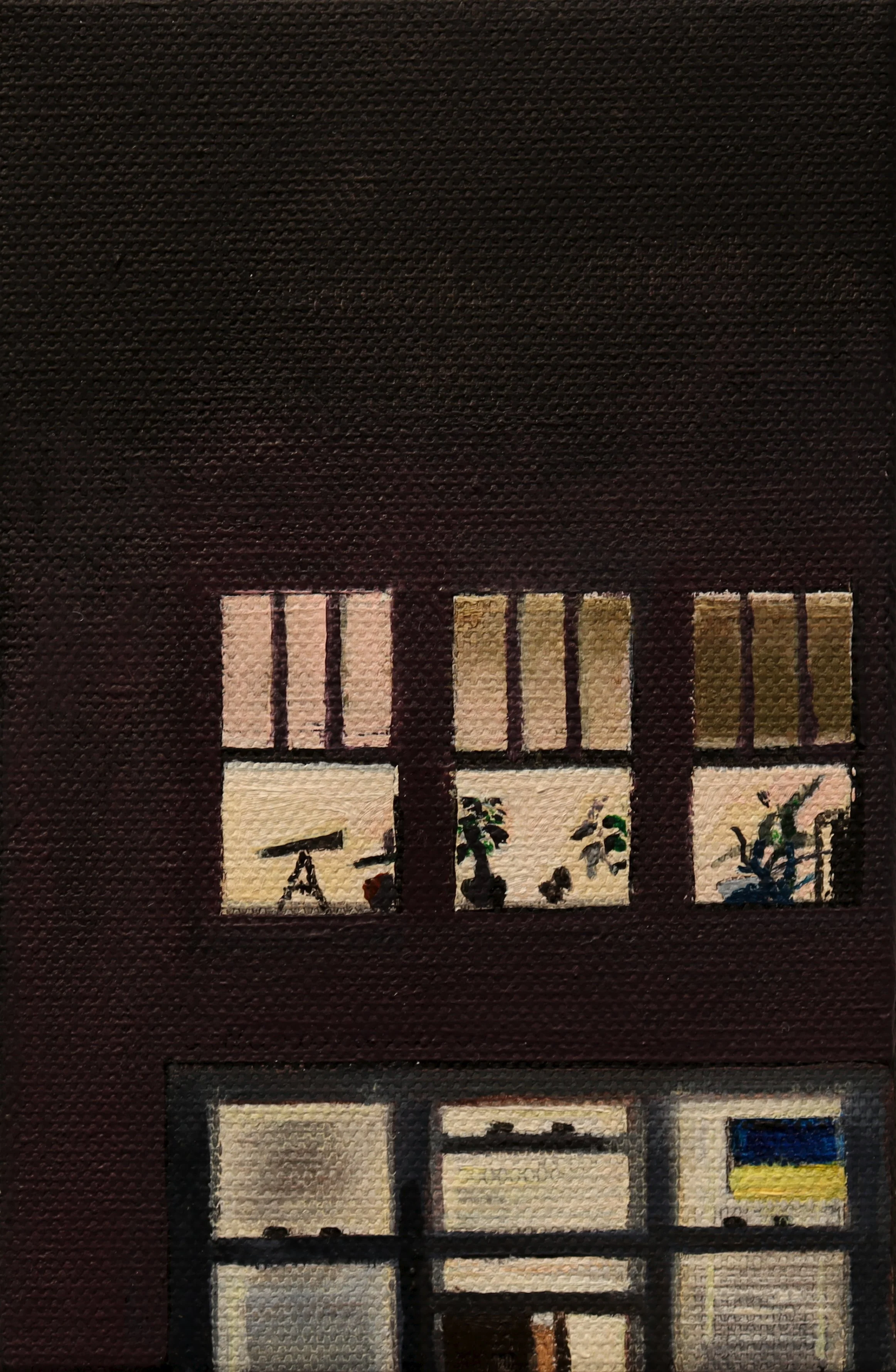 Stargazer, 10.05.2022, 2023, acrylic on canvas, 4 x 6 inches
