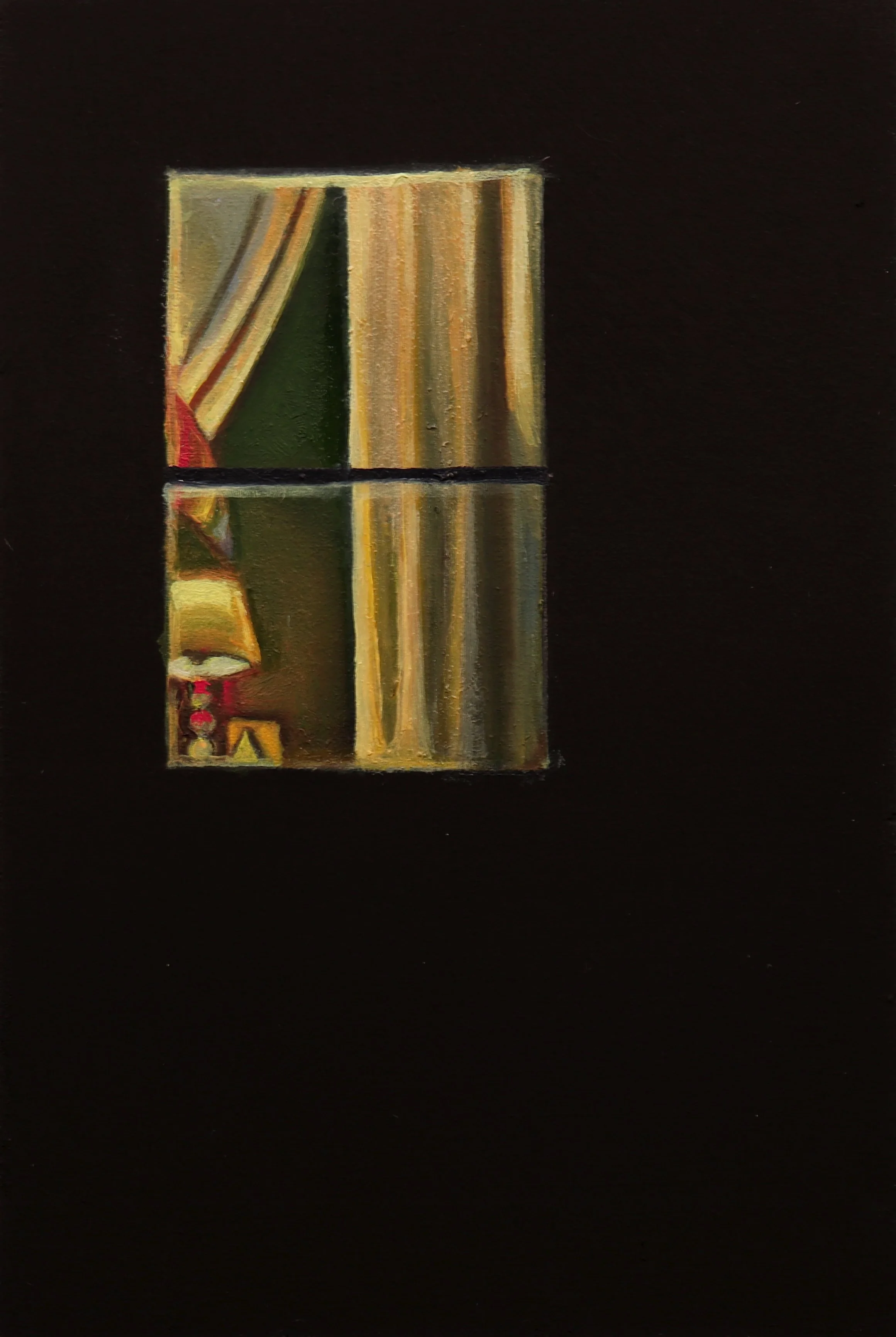 Climbing Roses, 08.30.2023, 2024, oil on canvas, 4 x 6 inches