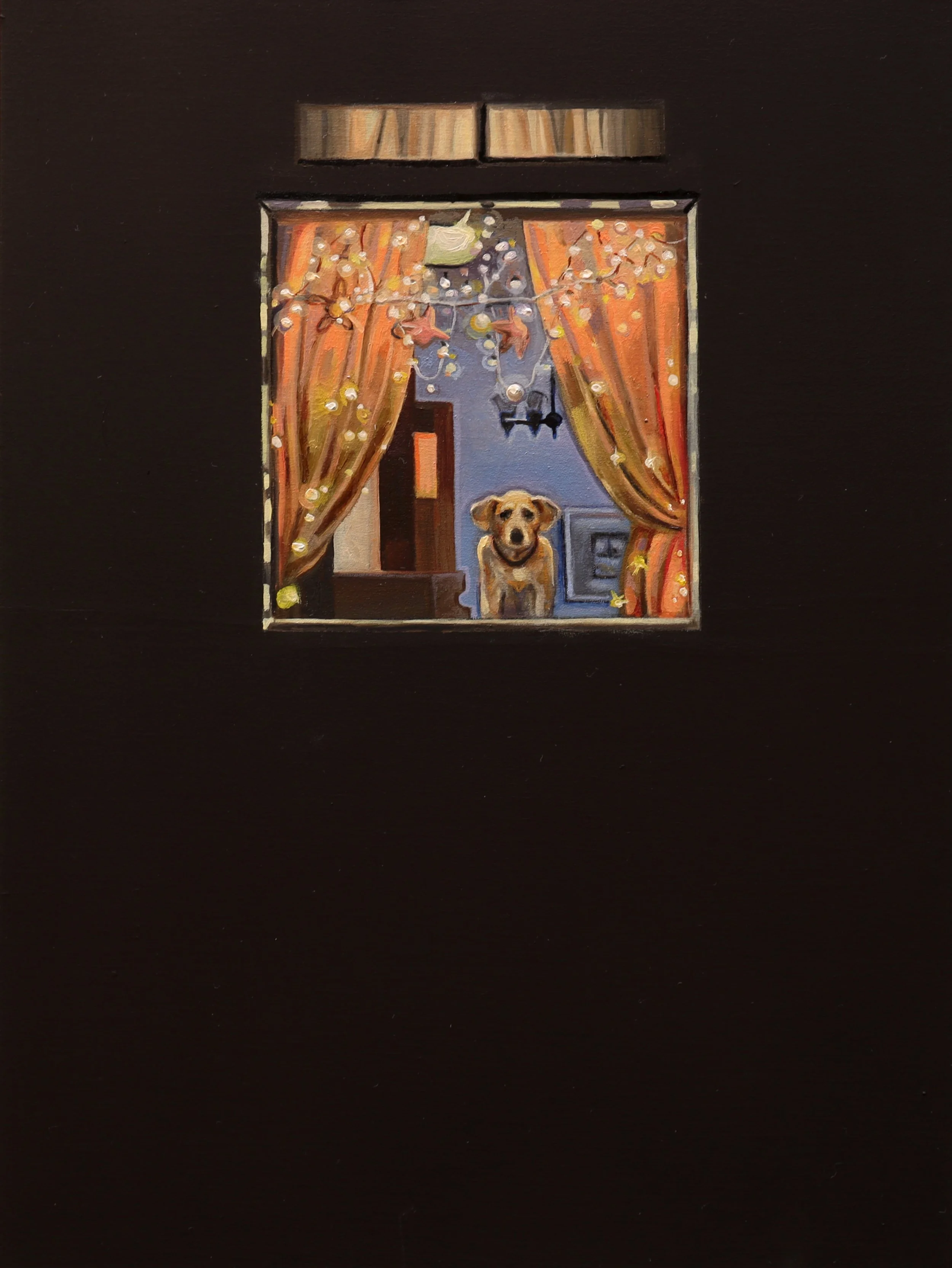 12.17.2024, Byron St., Chicago, 2025, oil on wood panel, 12 x 9 inches