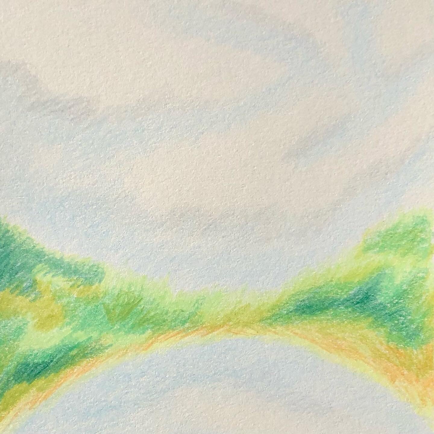 Daily tiny drawing&hellip;sky and flooded river.

#dailydrawing #willametteriver #coloredpencil #dailynature