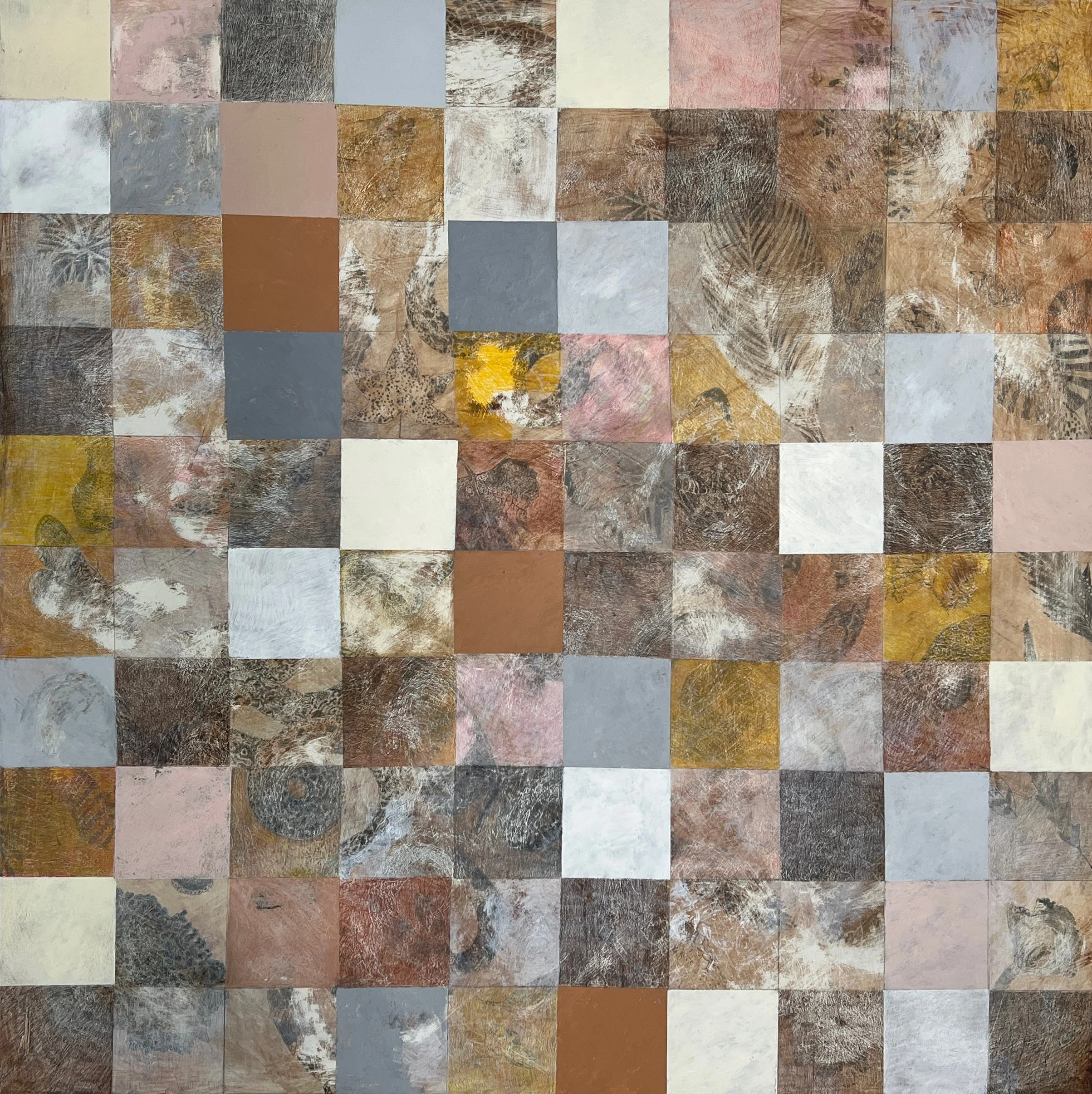 Square 1, acrylic and graphite on panel, 30x30