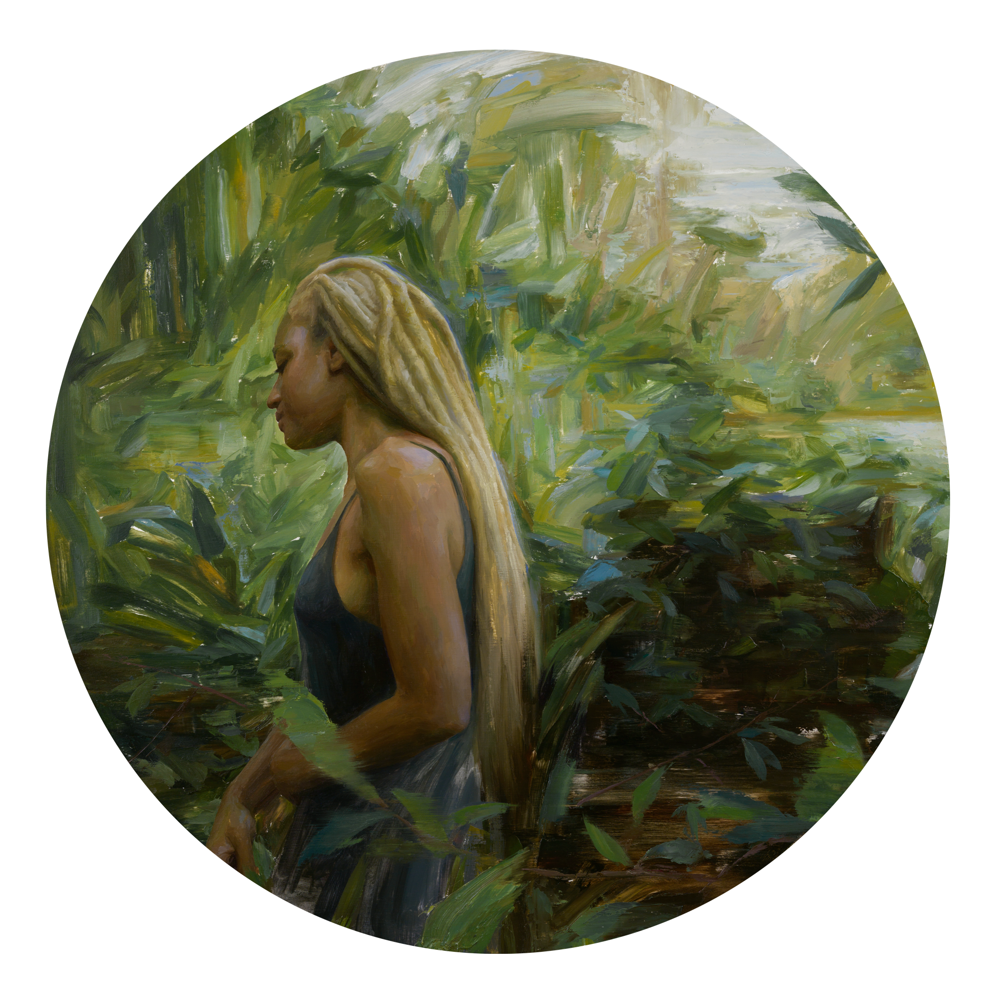Irvin Rodriguez | Untitled | Oil on Panel | Ø 30 inches or 76 cm