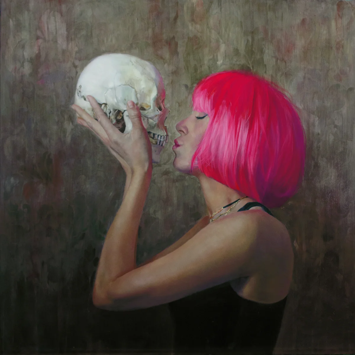 Shana Levenson | Death and the Maiden | oil on disband | 30x30