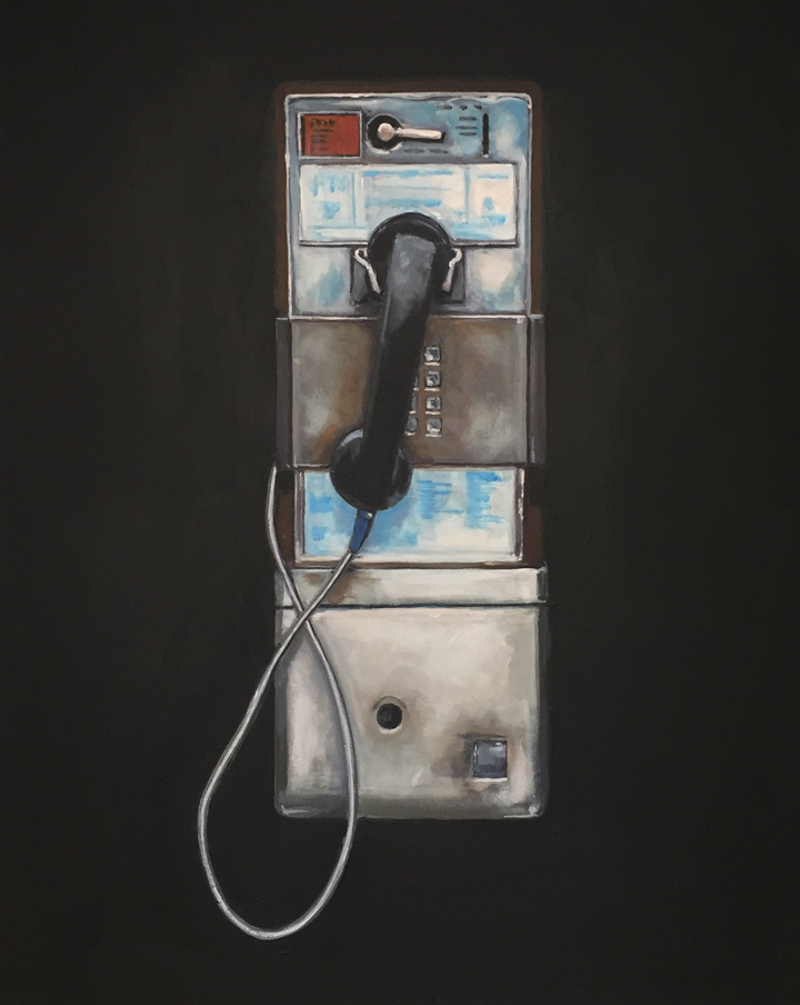 Jeff Bess | PAYPHONE | acrylic on canvas | 30 x 24 | www.facebook.com/jeffreybessart
