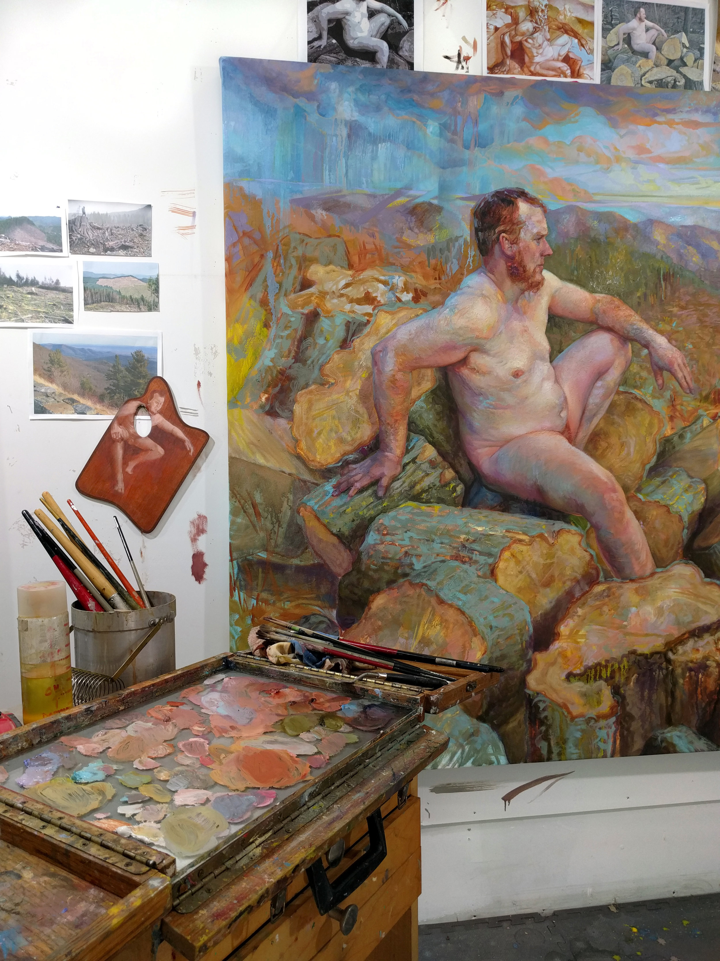 View of a painting by Charis J. Carmichael Braun