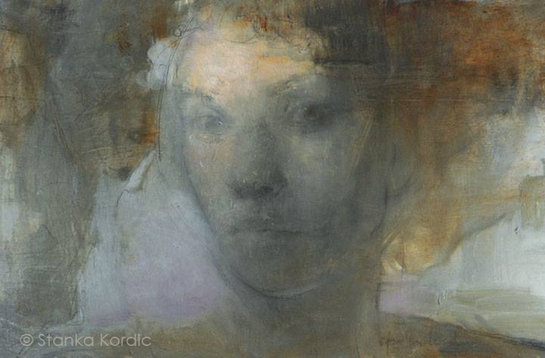 The Shroud by Stanka Kordic (Oil, Graphite on Panel)