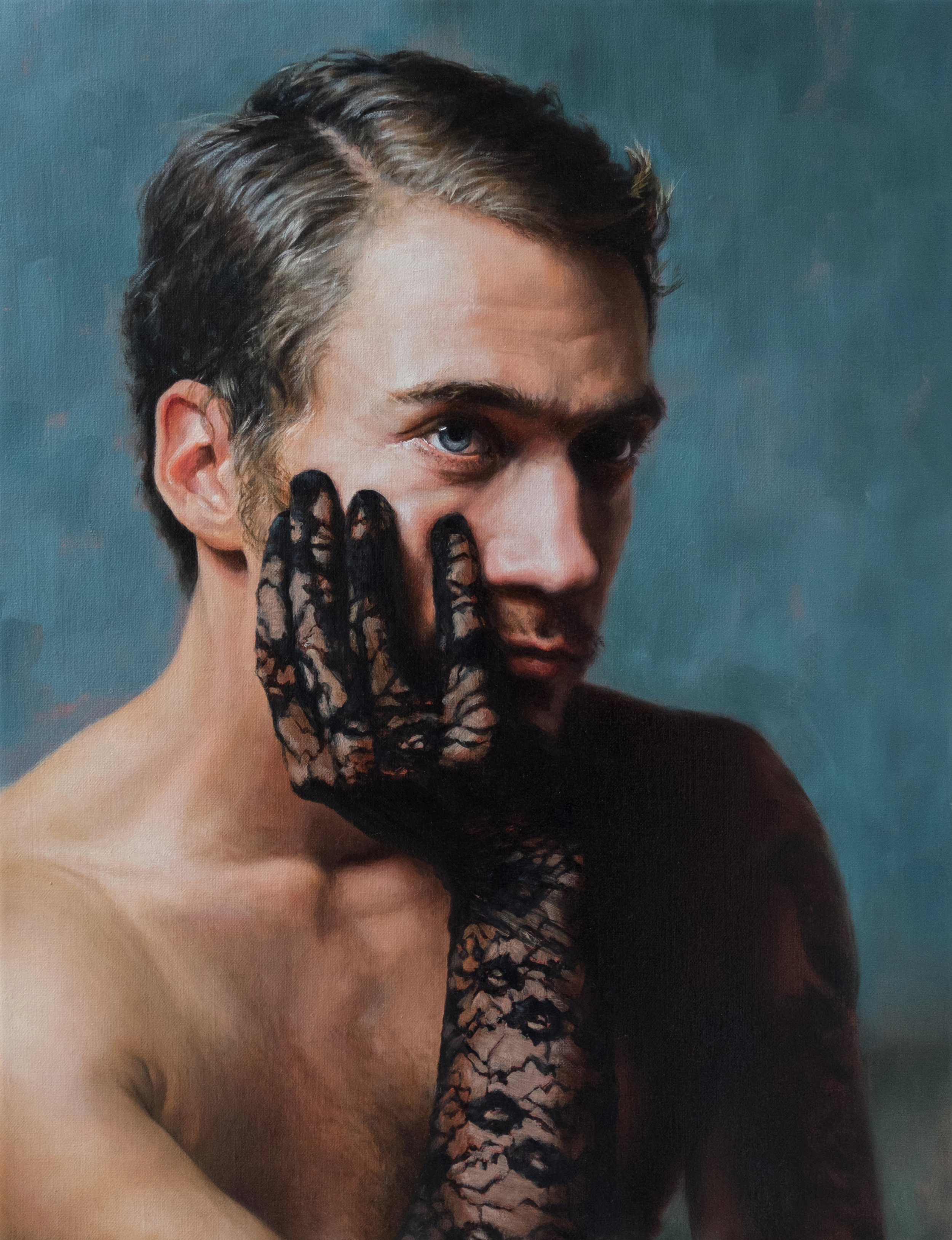 Alessandro Tomassetti | The Big Time | Oil on Linen | 25 ½ x 19 ¾ inches or 64 ¾ x 50 cm