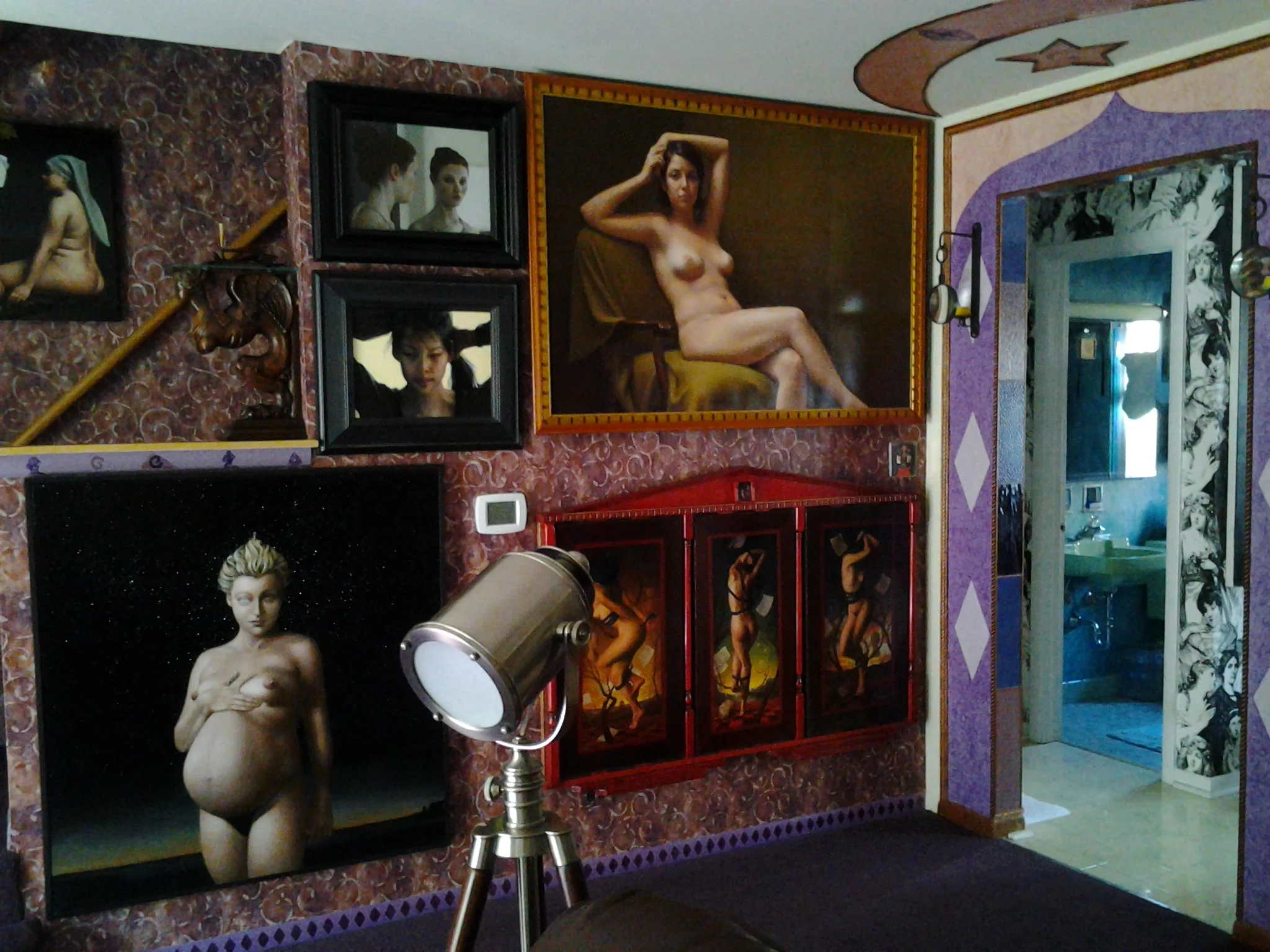 Several paintings from the collection.