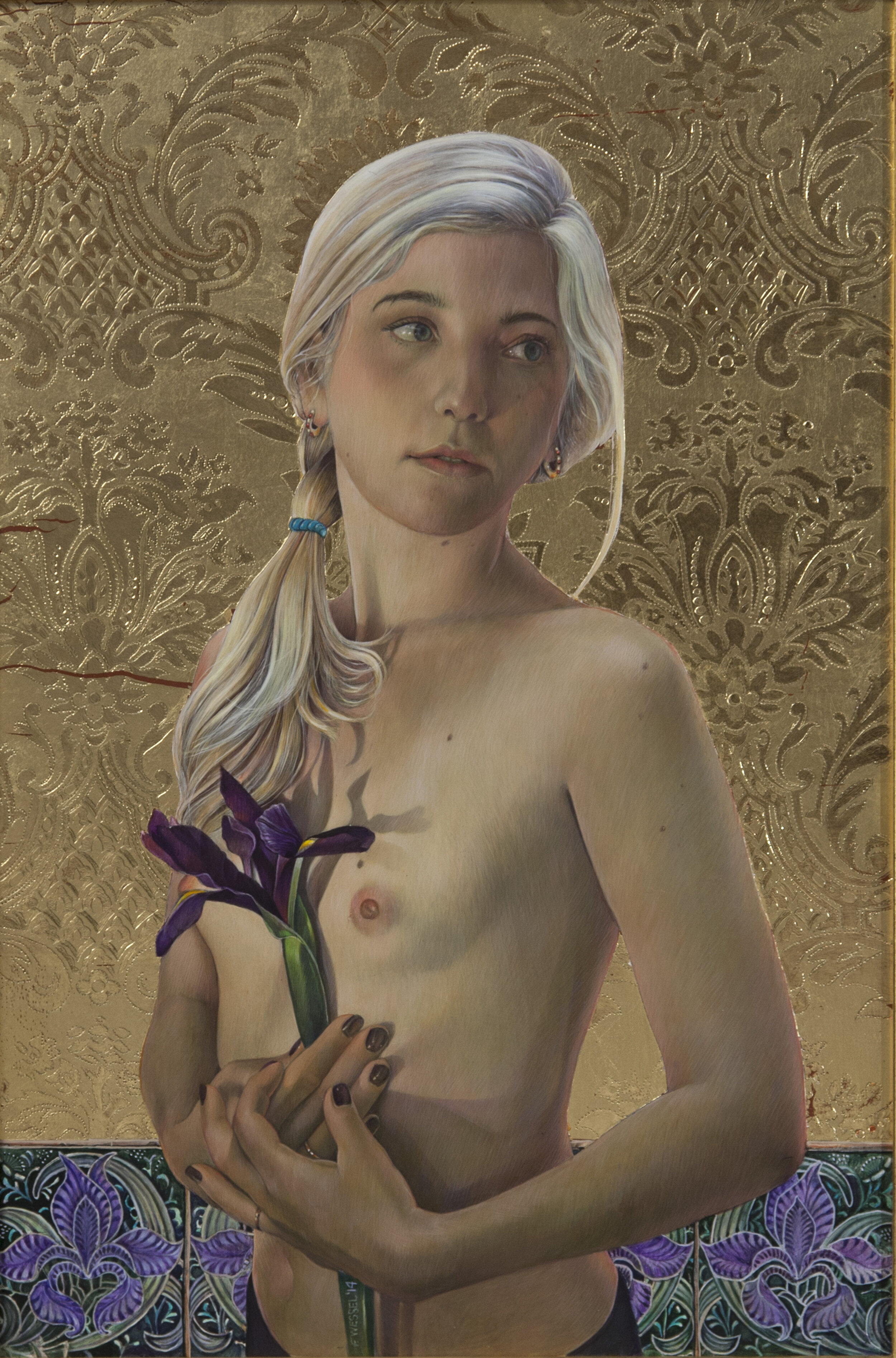 Fred_Wessel_IrisRevisited_EggTemperaGoldLeaf_18x12_2015.jpg