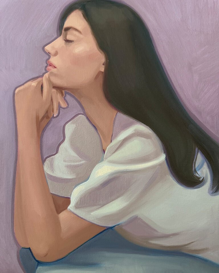 Lorena Frias
Profile in purple, 2024
Oil on canvas
23 3/5 &times; 19 7/10 in | 59.9 &times; 50 cm
@lorefrias