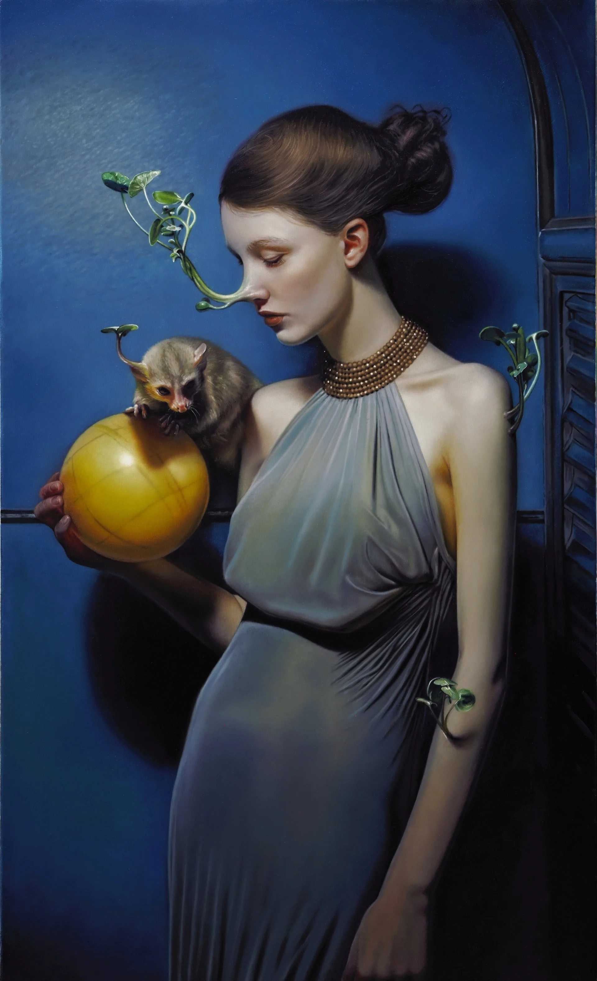 Medardus Hagner, Acrobats (2023, oil on canvas, 115 x 70 cms) Courtesy of 18th International ARC Salon.jpg