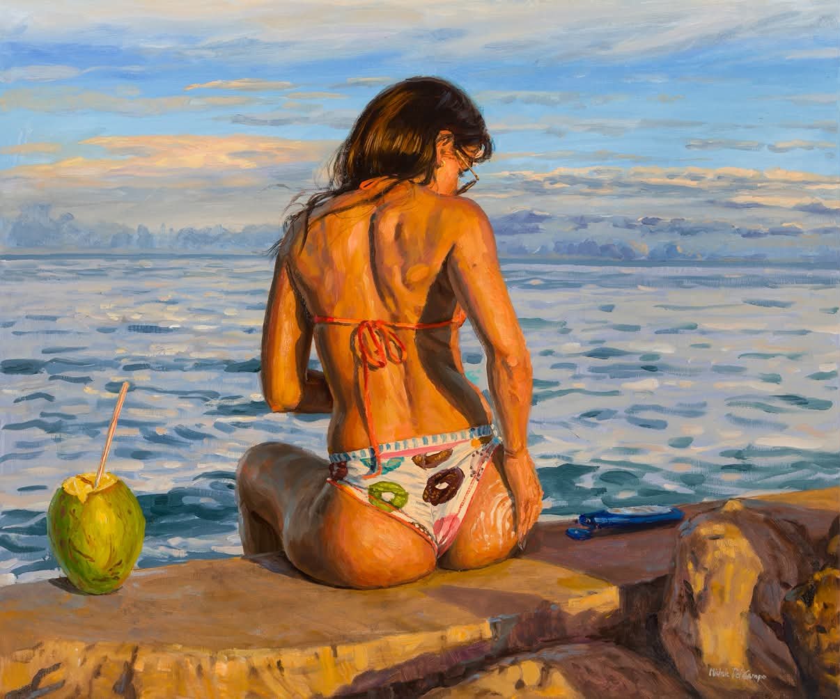 Michele Del Campo | Sunbath, 2025 | Oil on linen | 29 9/10 × 36 1/5 in
