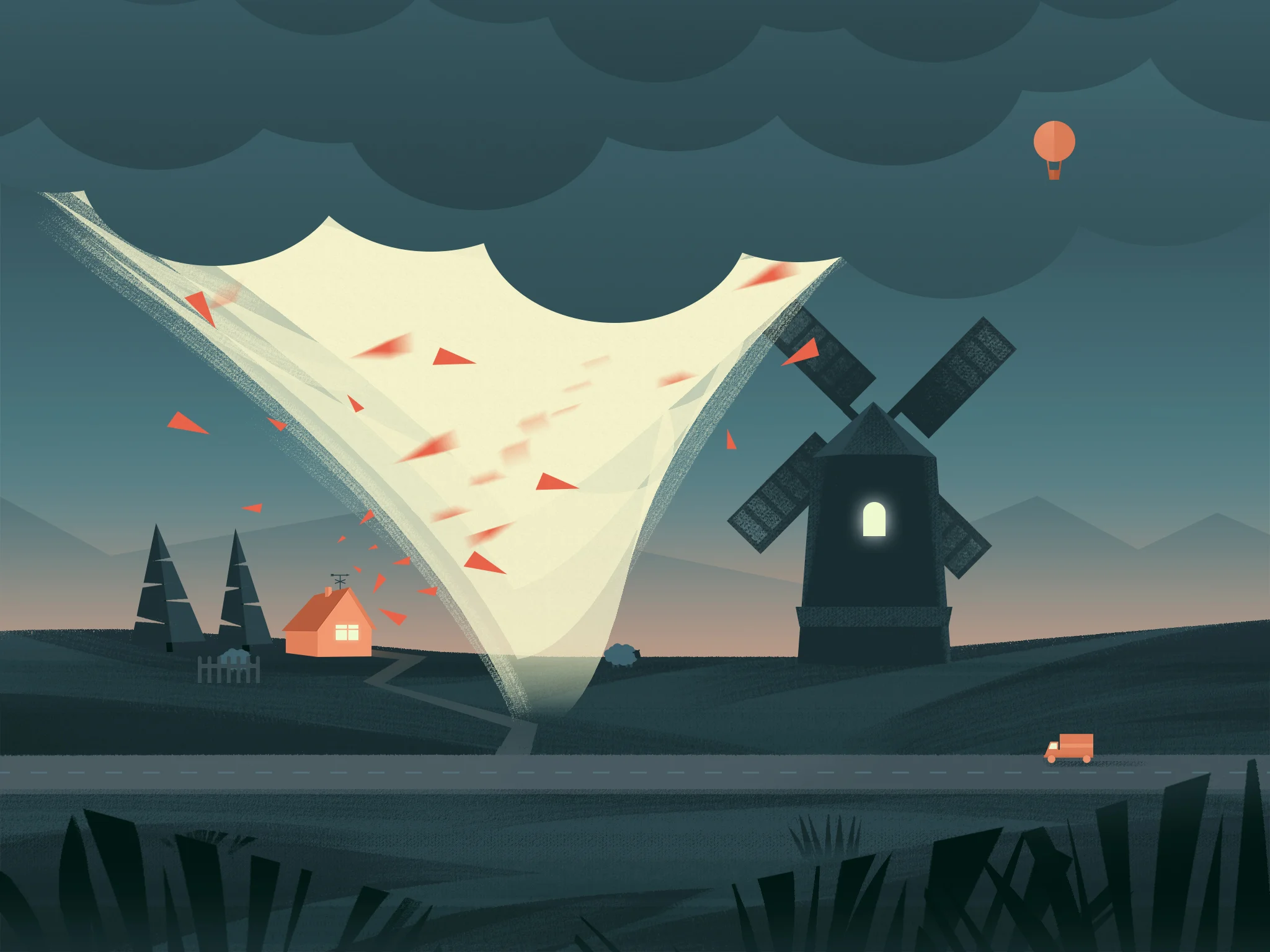 Tornado art trial 1