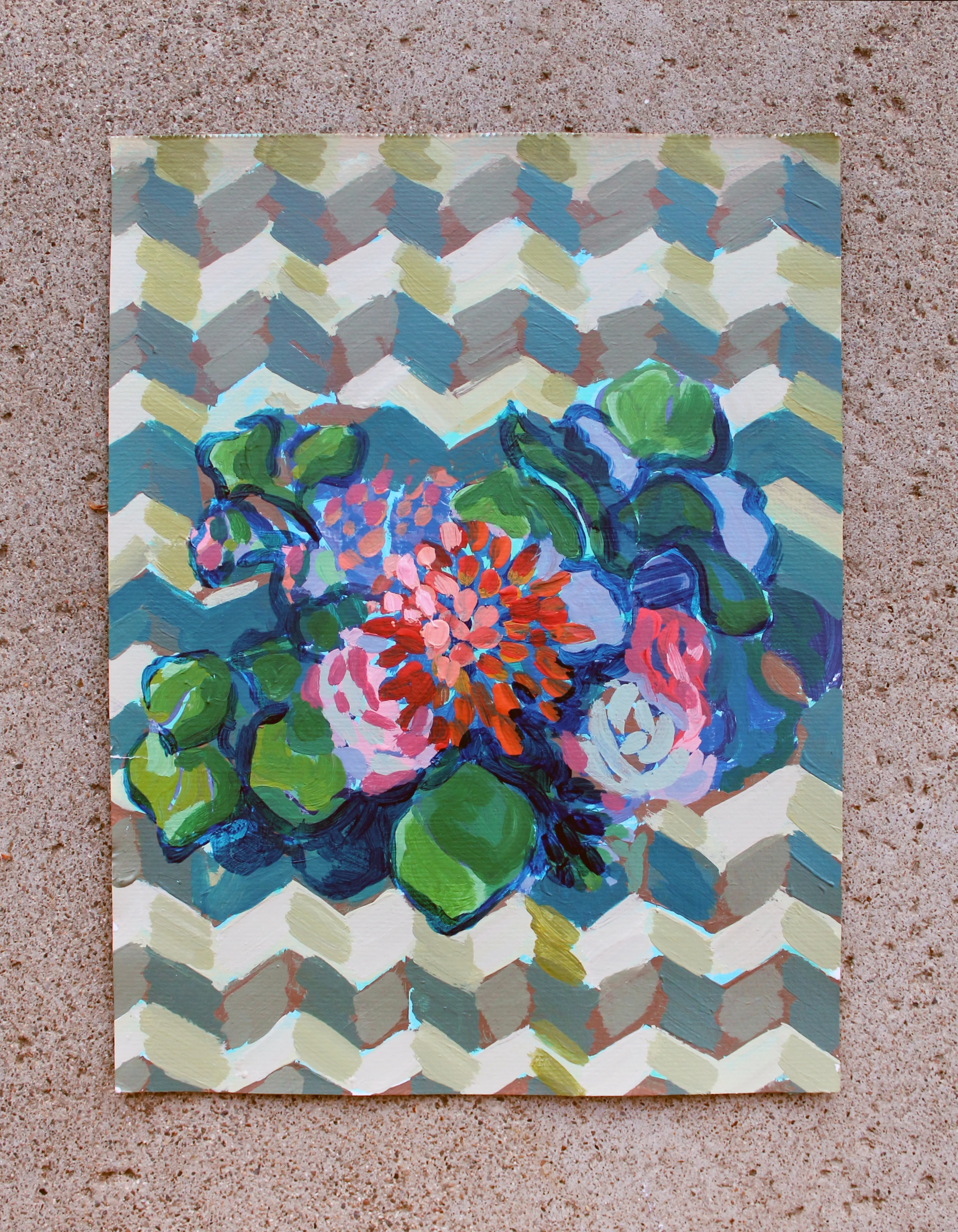 Bouquet on Chevron