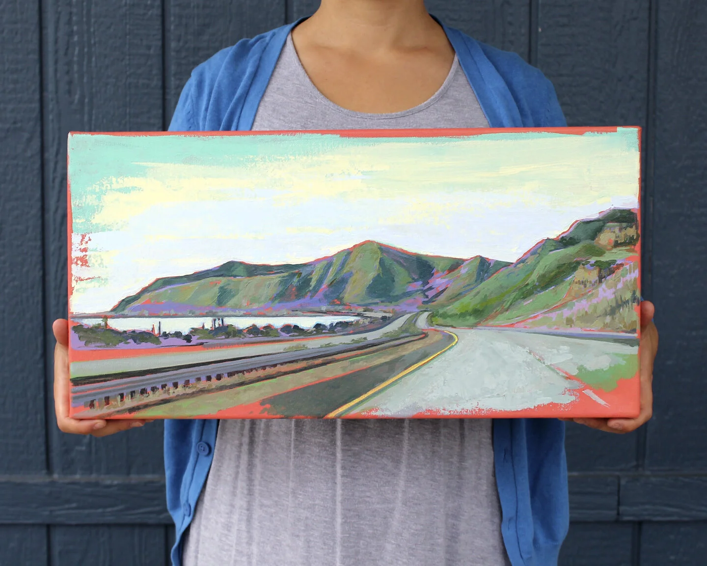 PCH to Santa Barbara, 10’’x30’’, acrylic on canvas