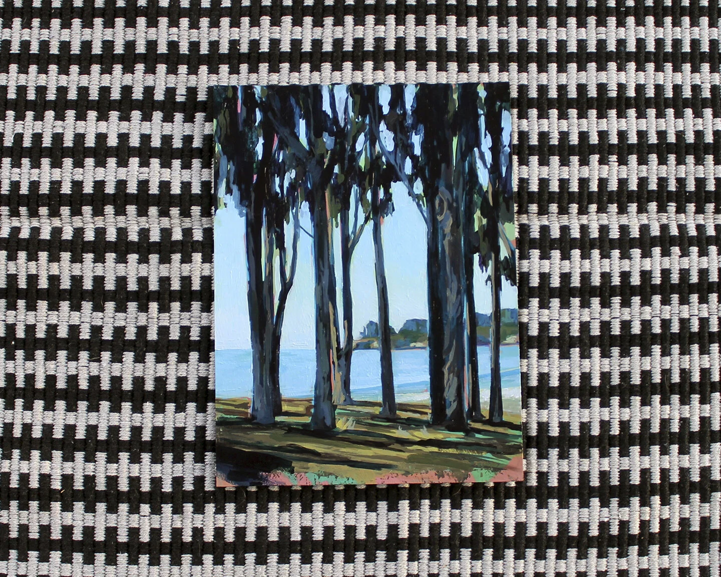 Eucalyptus at the Beach, 9’’x12’’ acrylic on paper