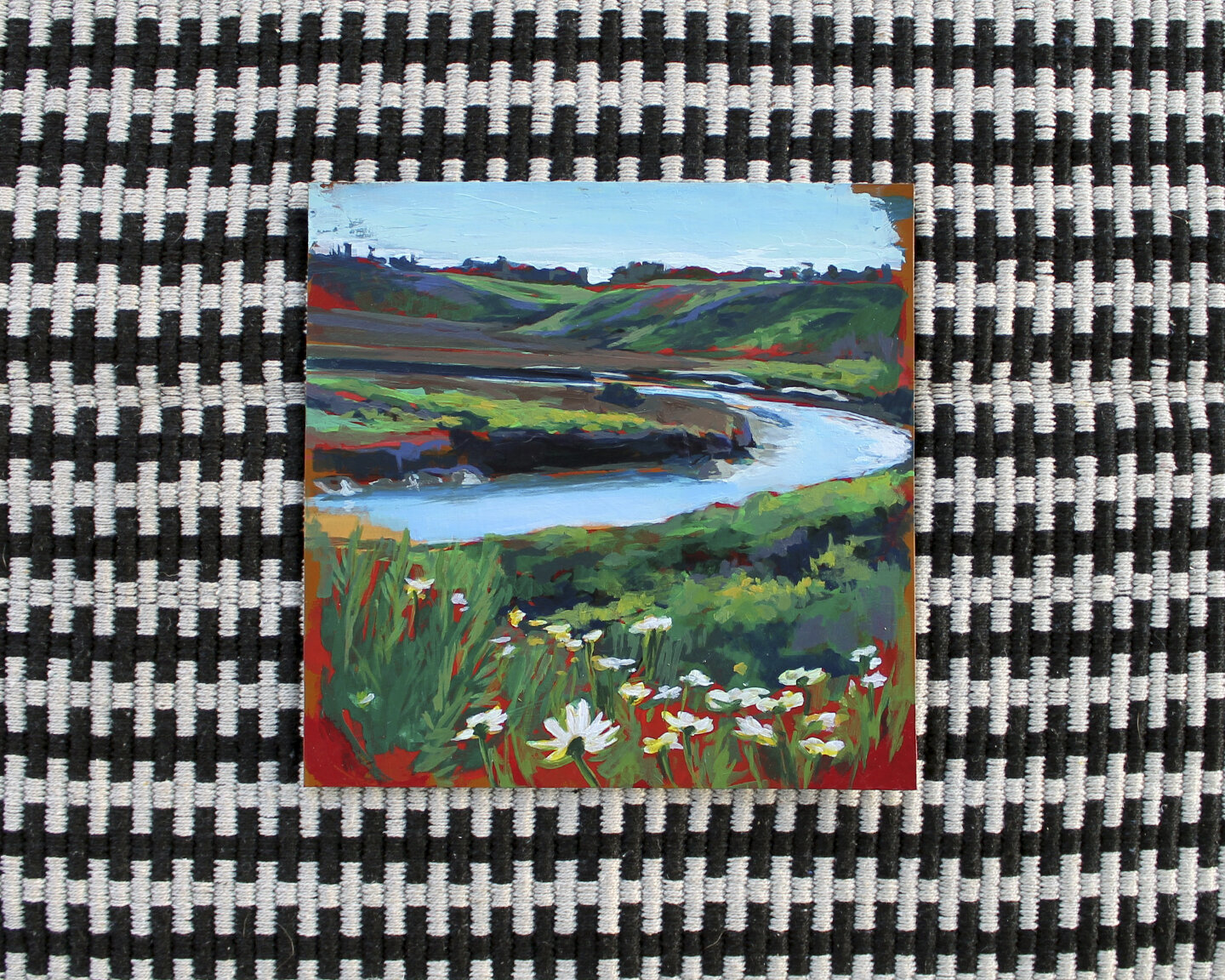 Back Bay Super Bloom, 10’’x10’’ acrylic on paper