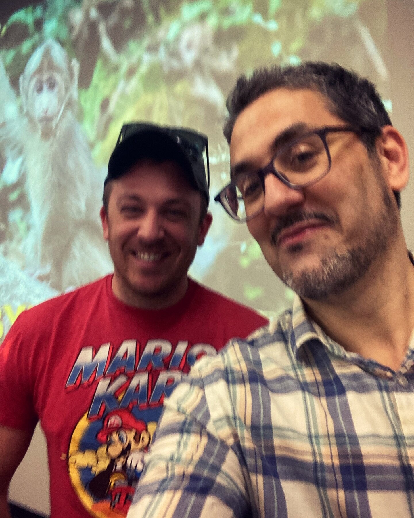 Yes the picture is blurry. Yes there&rsquo;s a monkey photo bombing us. But I wanted to share this shot of me and Rob (I hope I remembered his name correctly) from my show today. I sing Do Rei Me at my shows in hopes someone will know it and sing it 