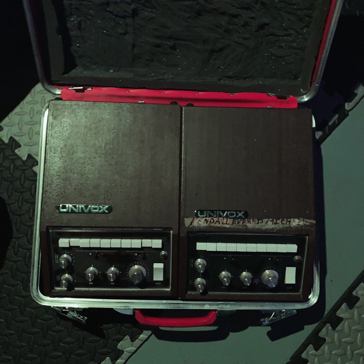 Are you familiar with Kendall my drum machine? Did you know he had a twin? Are you happy for their retirement? I&rsquo;m conflicted. But glad we live together and still work on music at home. #korgunivoxdrummachine #kendall