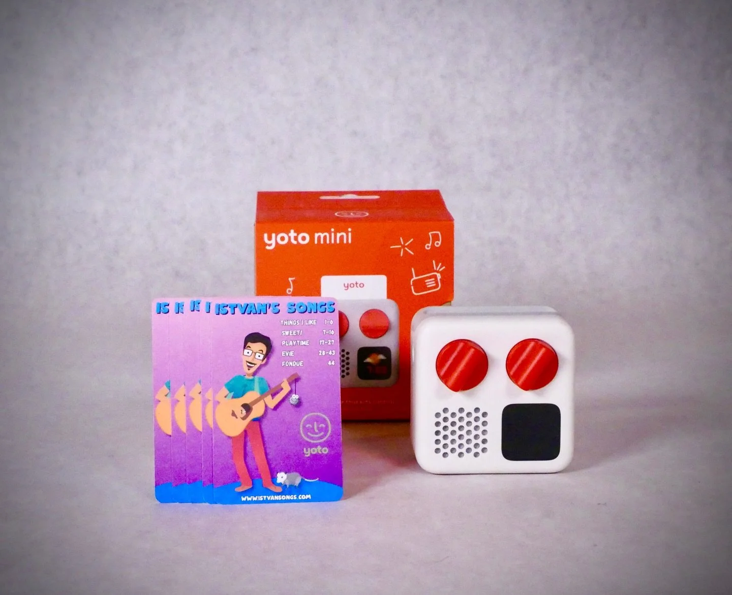 Guys I&rsquo;m adding really cool new stuff to my online store including my own Yoto cards! The cards can be played on Yoto and Yoto mini players and they include all of my albums as well as my single Fondue. Find a link to my store via my website wh