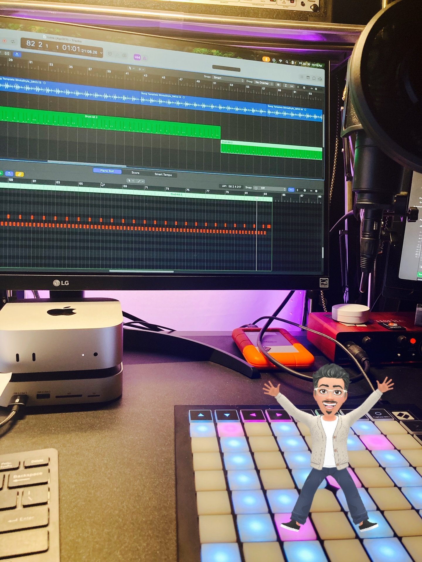 Recorded beats with the new software and setup without my musical Sherpa to assist me. I&rsquo;m still feeling a little uncertain but I made legitimate progress. Keep creating. Keep learning. And&hellip;&rdquo;When I&rsquo;m done I&rsquo;ll put it al