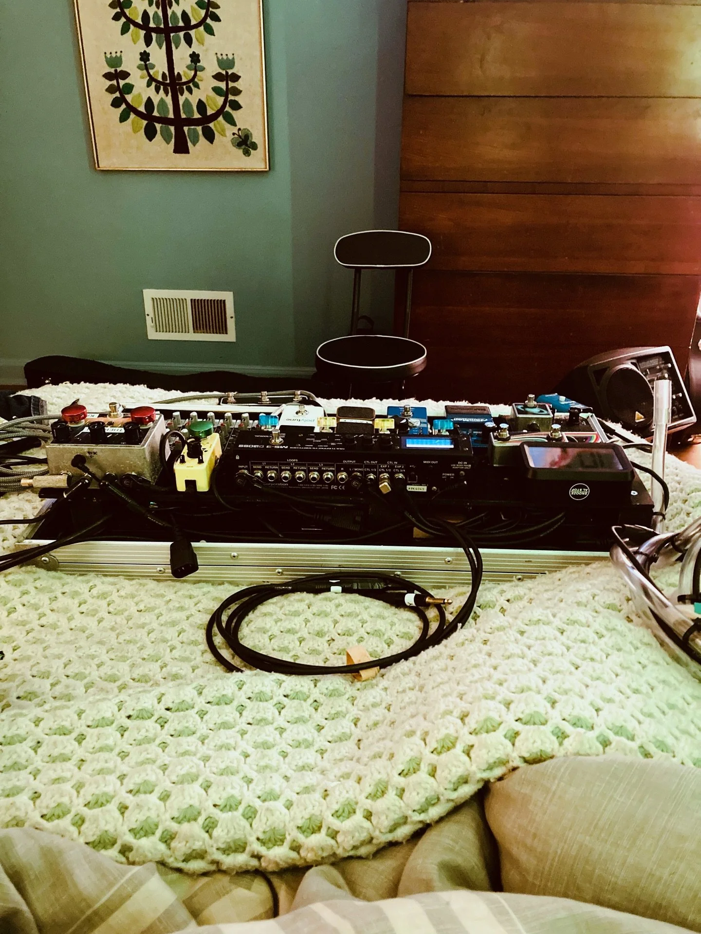 I need to come clean. I&rsquo;ve been sleeping with someone else. But before you judge me understand there&rsquo;s a good reason. Weather has me stressed out!!! So now I sleep with my pedalboard in case our basement floods. That&rsquo;s where I&rsquo