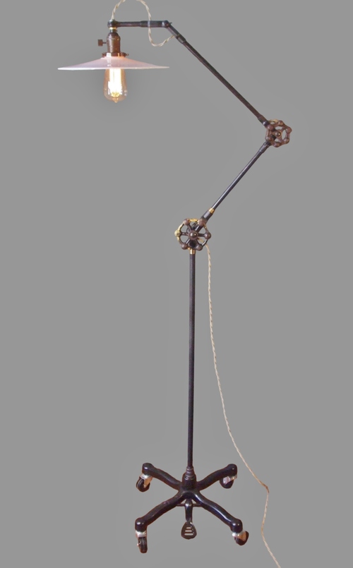 Vintage Industrial Floor Lamp Dw Lighting Co Vintage Industrial Floor Lamp Dw, Industrial Steampunk Floor Lamps