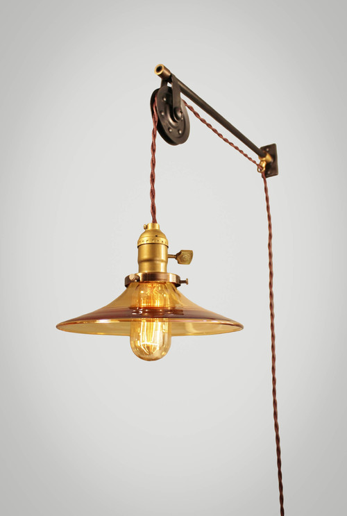fordomme hektar krigsskib VIntage French Industrial Pulley Lamp - Petit — DW Vintage Lighting Co.