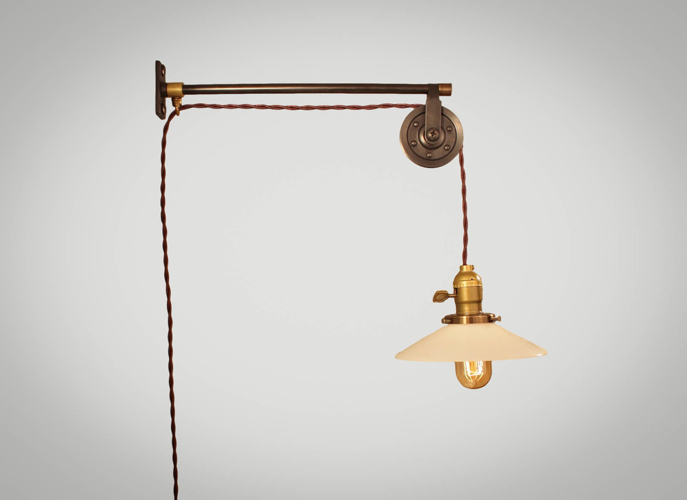 Vintage Industrial Pulley Lamp - Petit — DW Vintage Lighting Co.