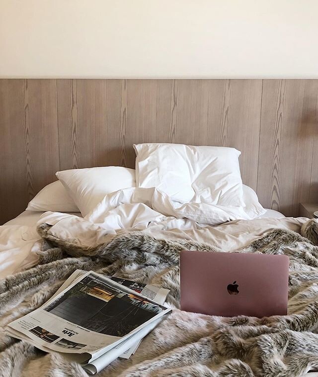 Today is a &ldquo;work from bed&rdquo; kind of day. (Sadly, not in this exact bed but you get it.) 🙃