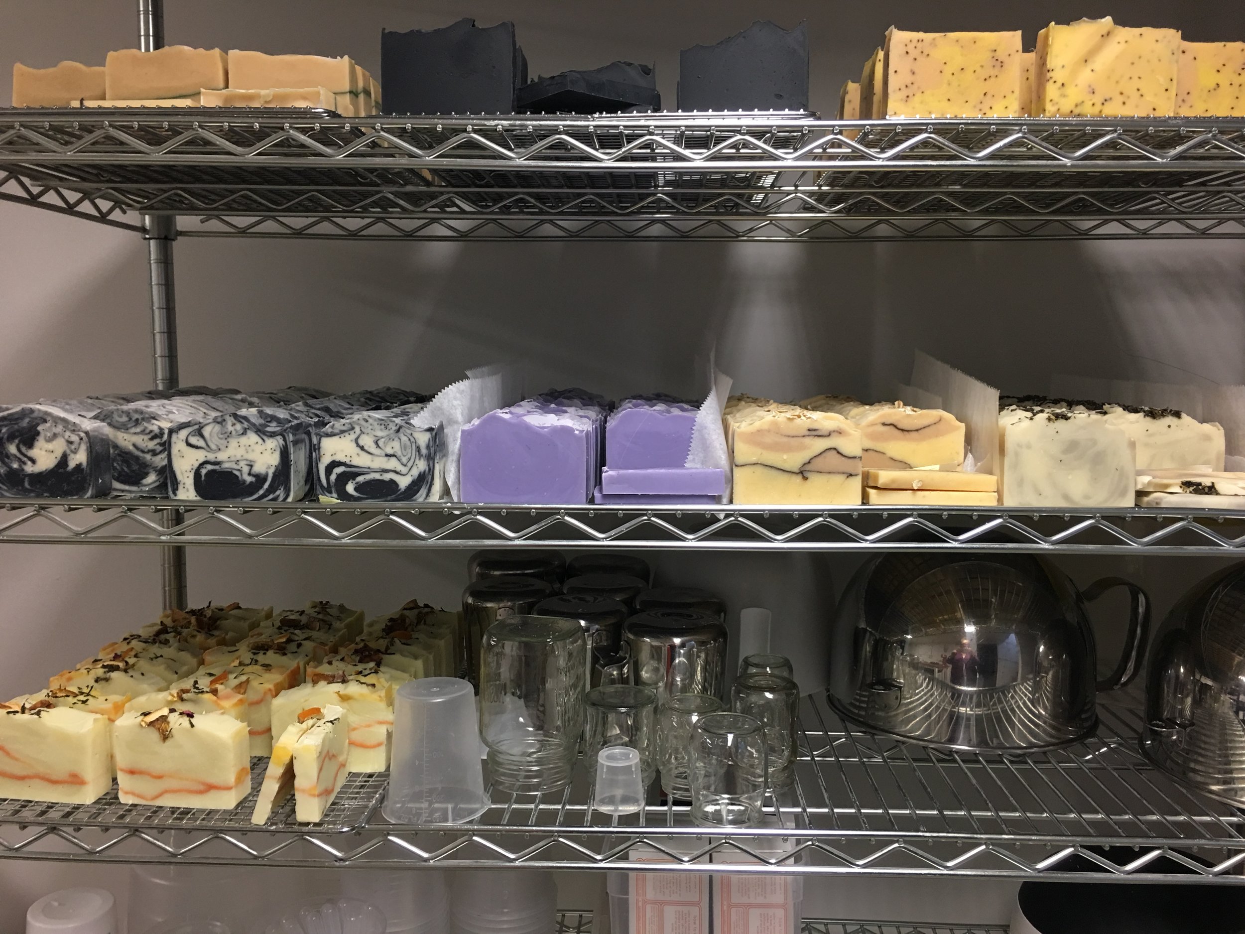 The curing rack.