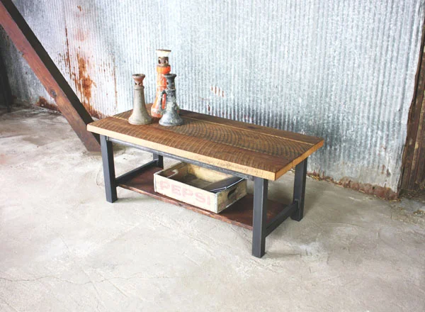 Rustic Reclaimed Wood Coffee Table Lower Shelf What We Make Rustic Reclaimed Wood Coffee Table, Affordable Reclaimed Wood Furniture