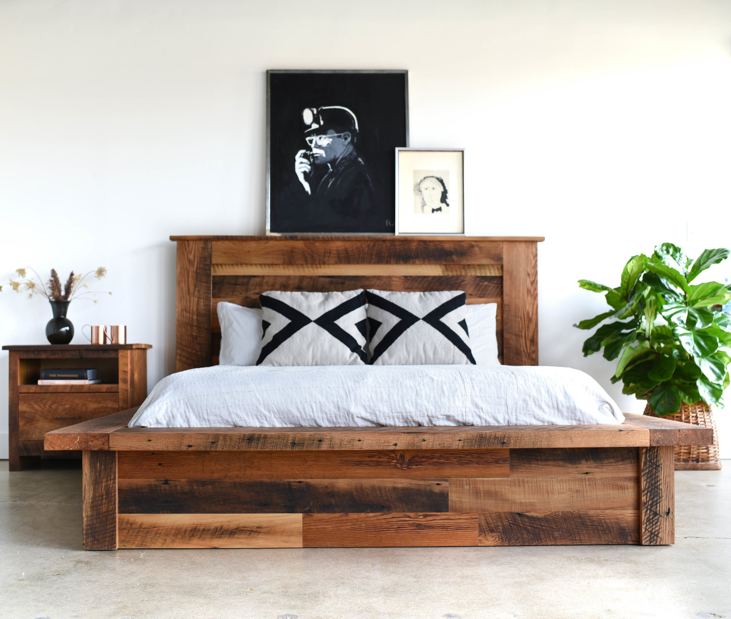 reclaimed wood platform bed - what we make