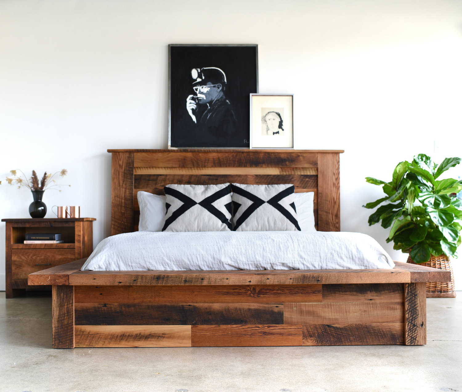 Reclaimed Wood Platform Bed - WHAT WE MAKE Reclaimed Wood Platform Bed - WHAT WE MAKE