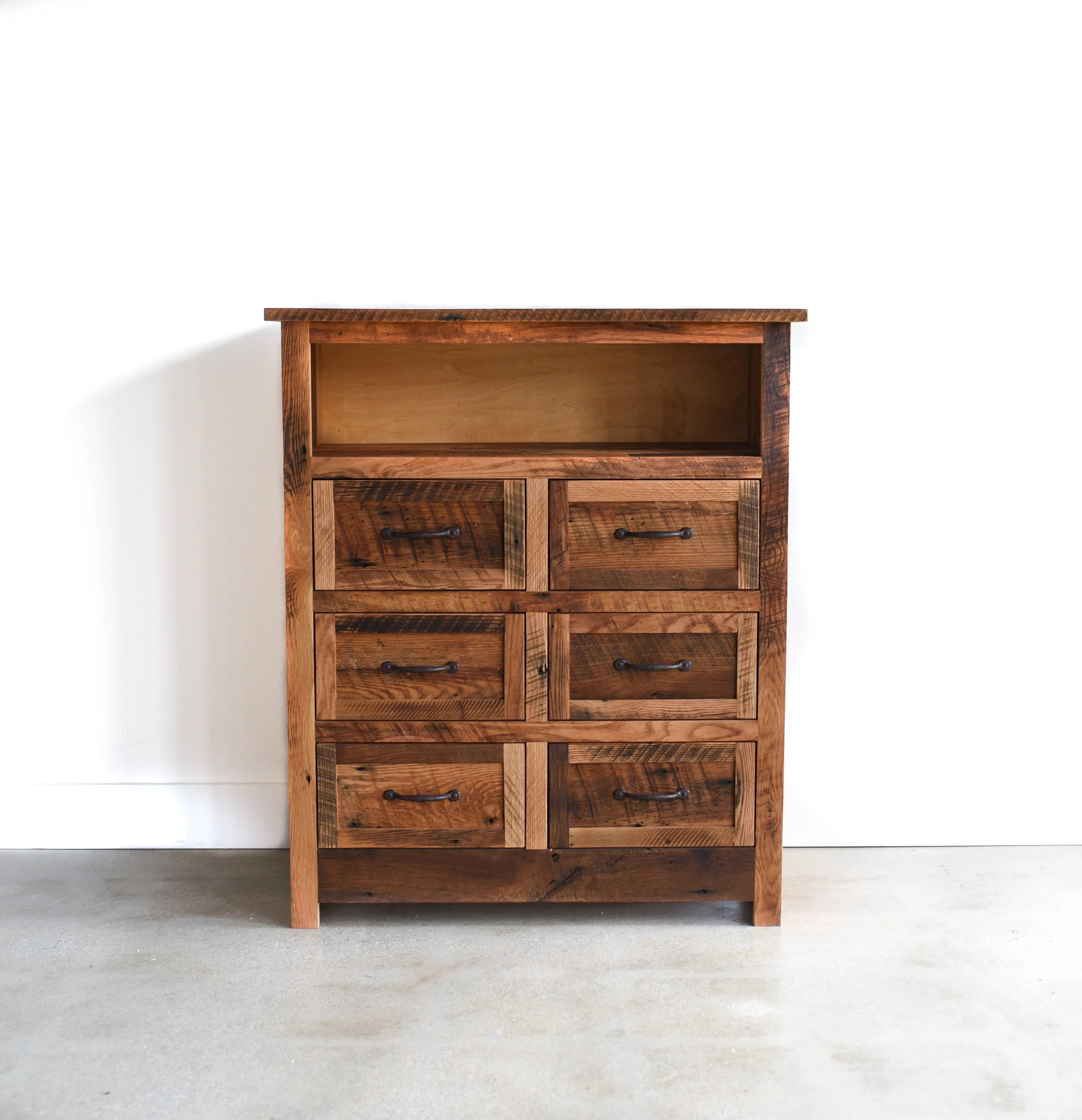 Small Reclaimed Wood Dresser / 6 15" Drawers WHAT WE MAKE