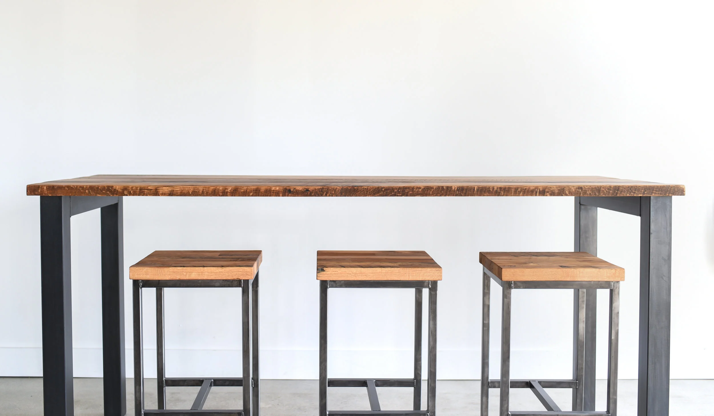 Reclaimed Wood Bar Or Counter Height Pub Table What We Make