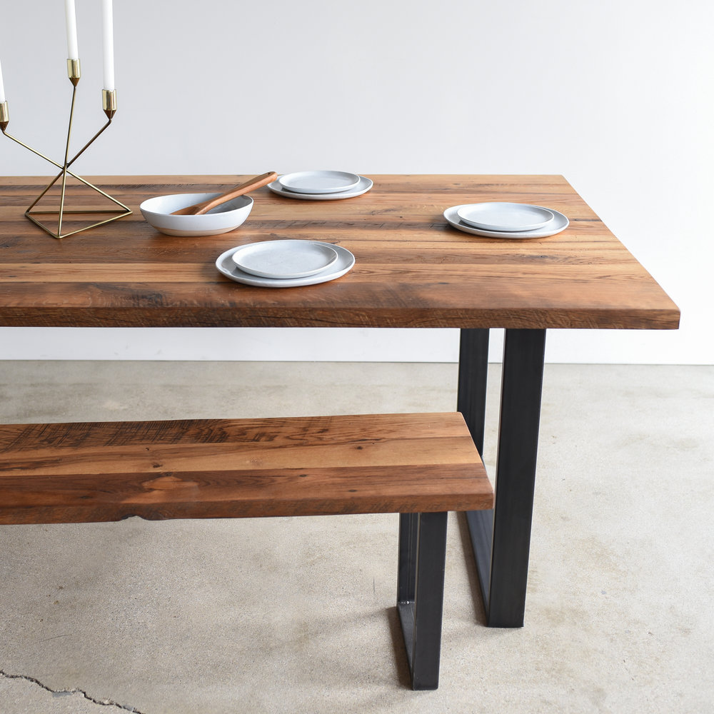 Industrial Modern Dining Table U Shaped Metal Legs What We Make