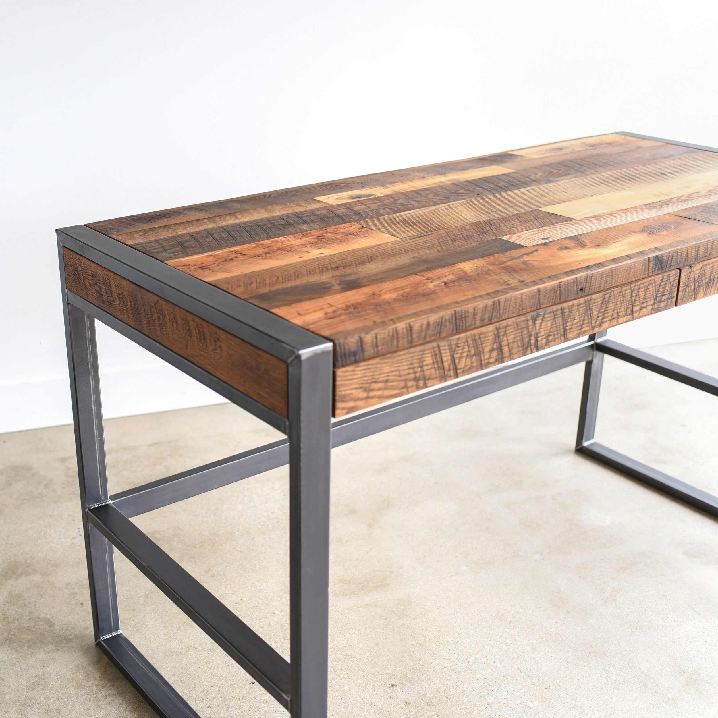 reclaimed wood desk