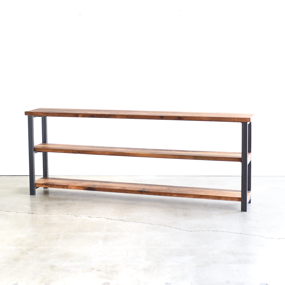 Industrial Reclaimed Wood Shelving Unit, Commercial Wood Shelving