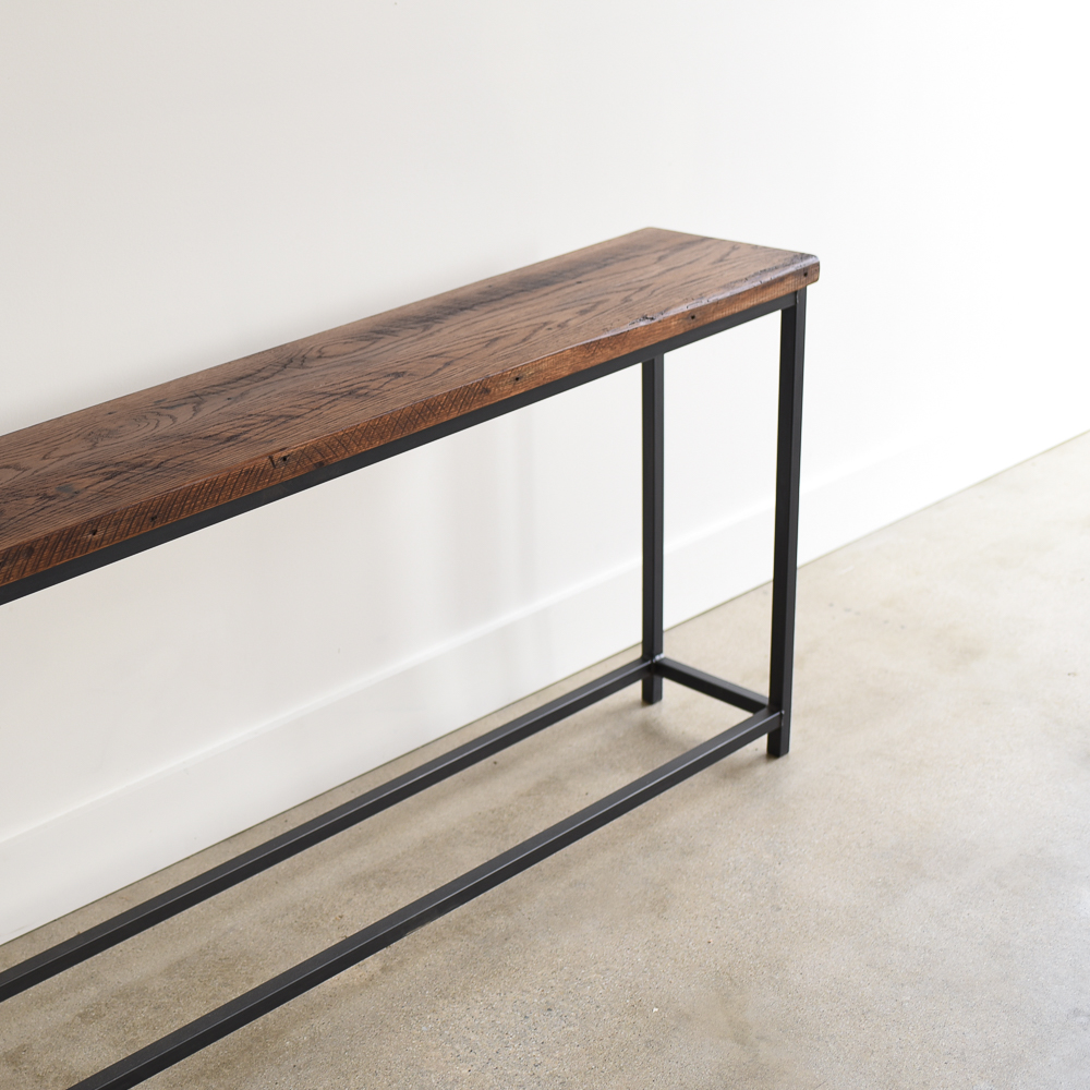 Stoic Reclaimed Wood Console Table Steel Box Frame What We Make