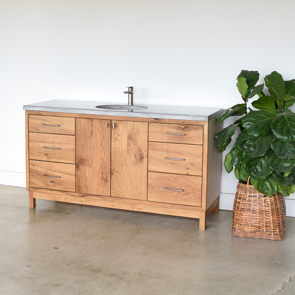 60 Modern Reclaimed Wood Vanity Single Sink What We Make